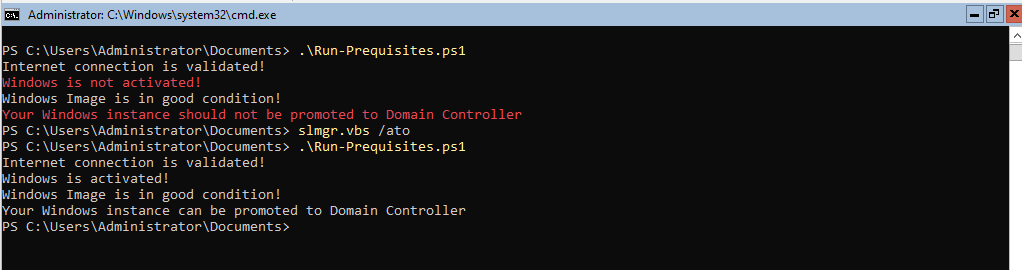 Run Prequisites (DC01)